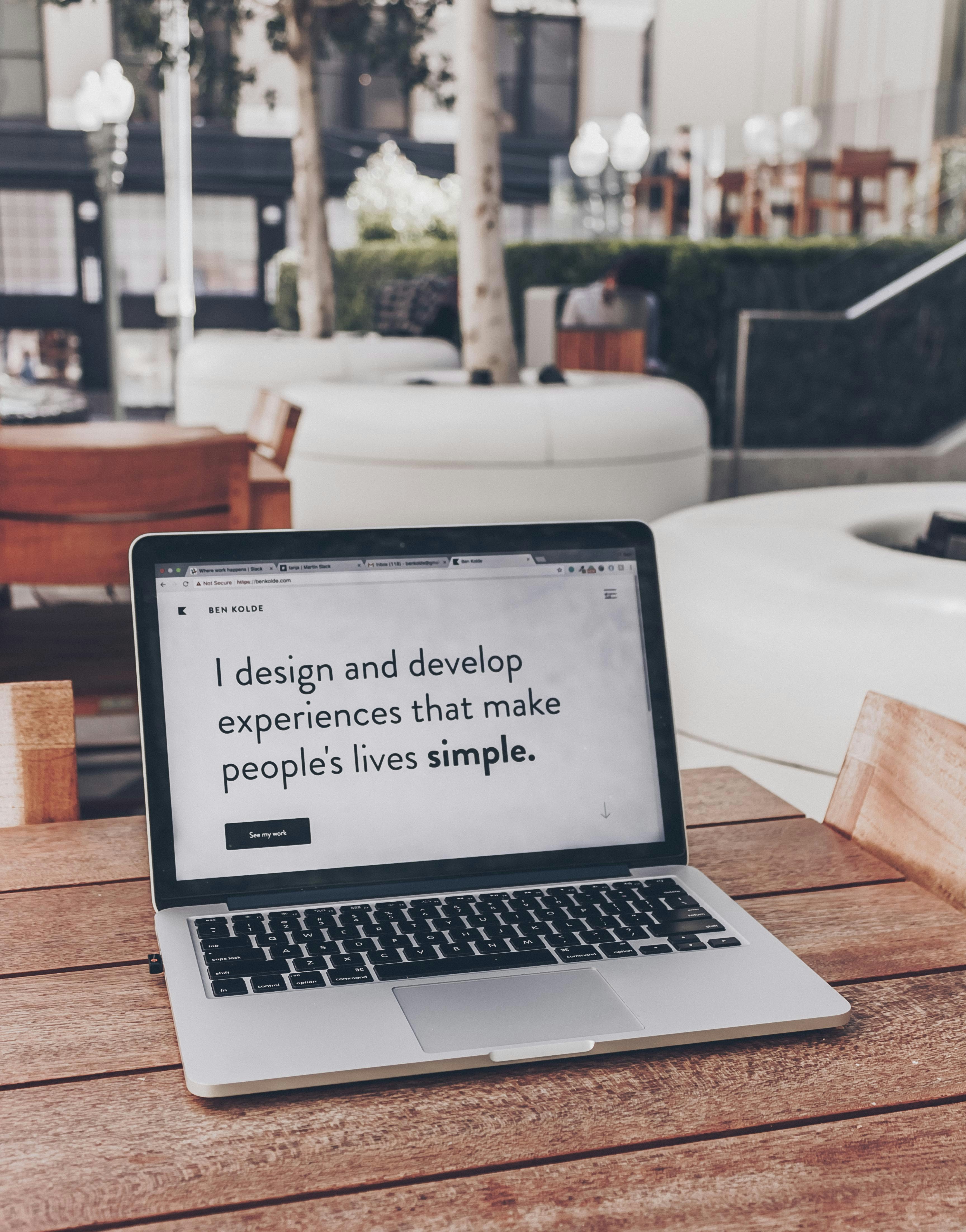 Front-end developer workspace and interface design