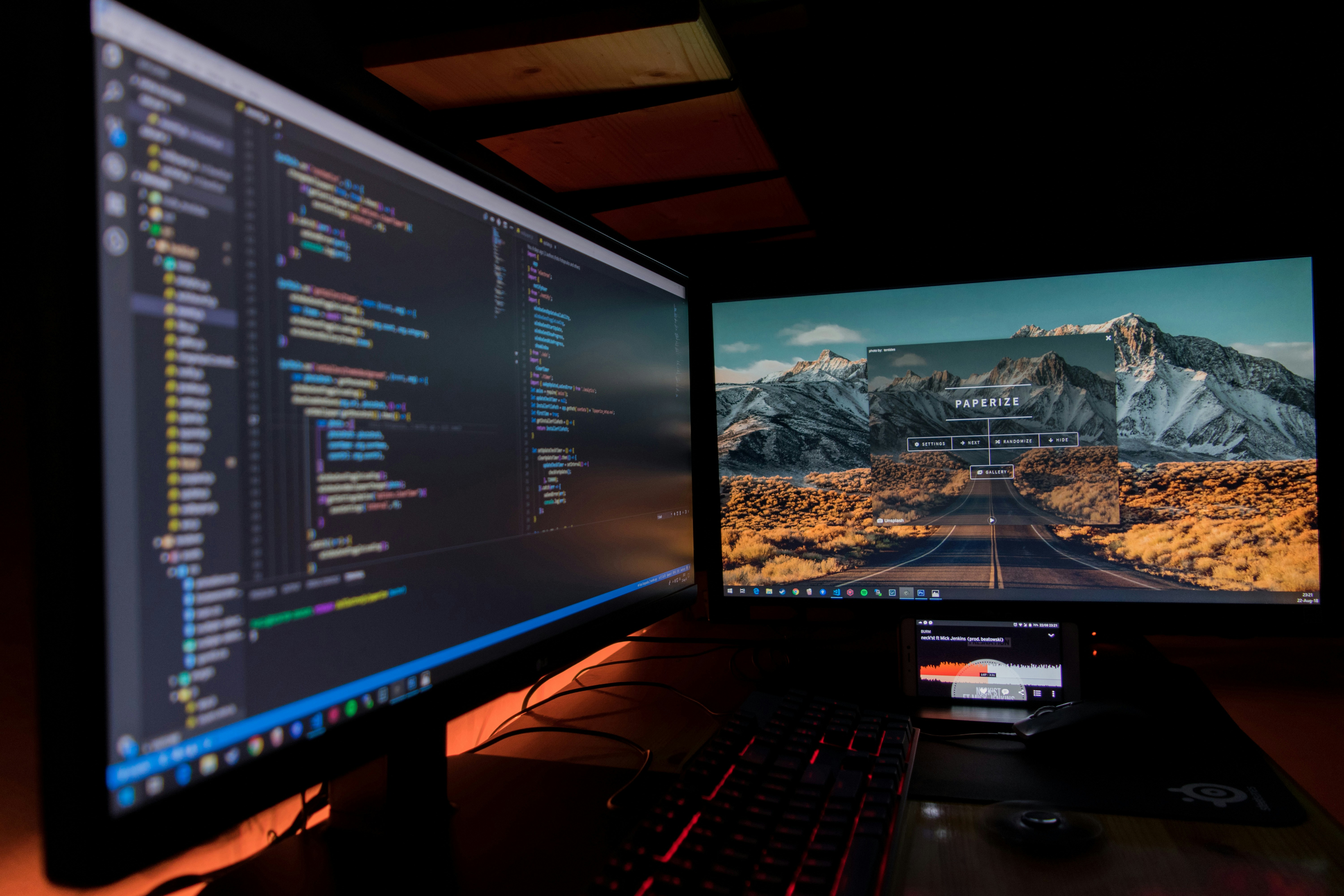 Front-end interface code and responsive design